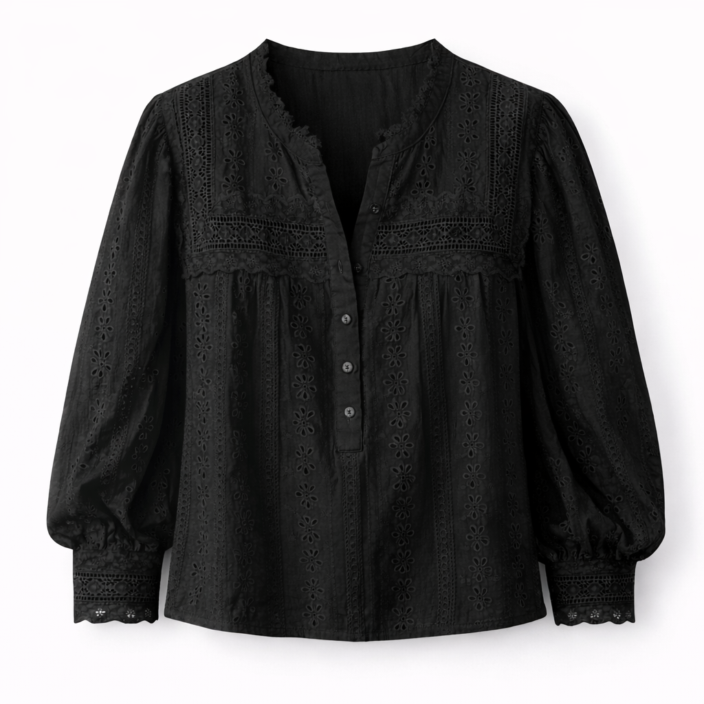 Olivia | Lace Embroidered Blouse