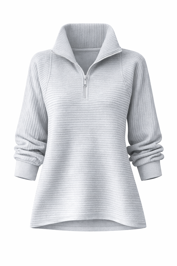 Elise | V-Neck Zip Sweater