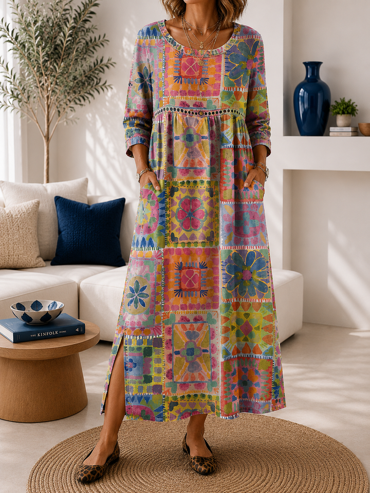 Pilar | Ethnic Print Dress