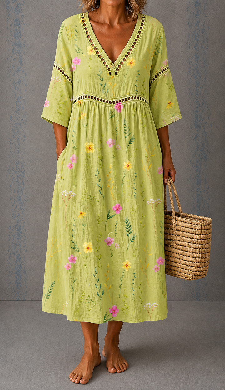 Audrey™ | Wildflower Linen Dress