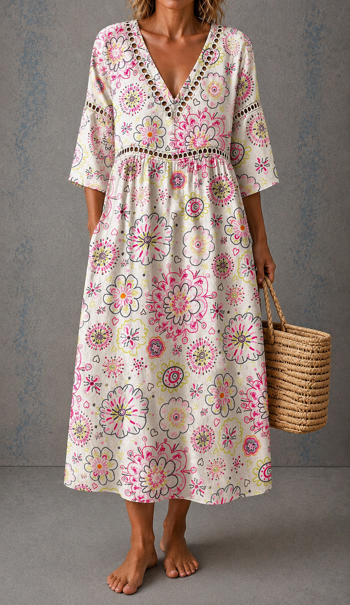 Estelle™ | Wildflower Linen Dress