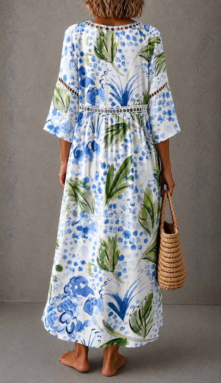 Camille™ | Wildflower Linen Dress
