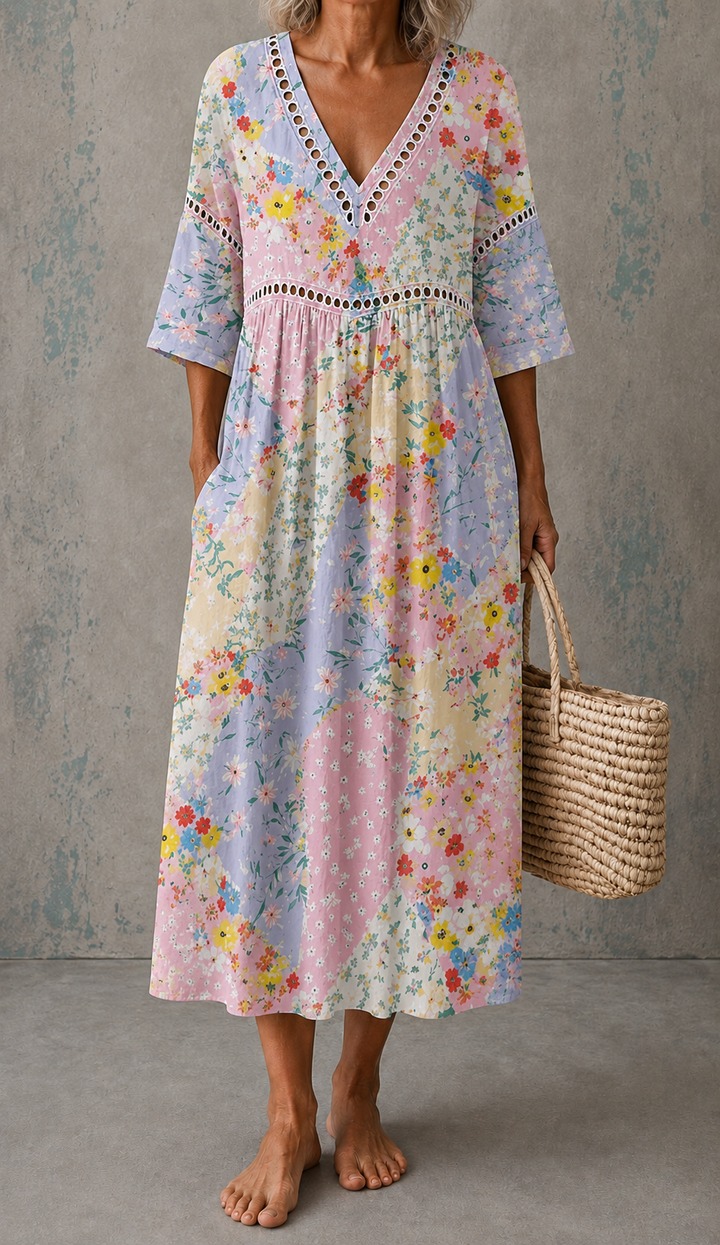 Clara™ | Wildflower Linen Dress