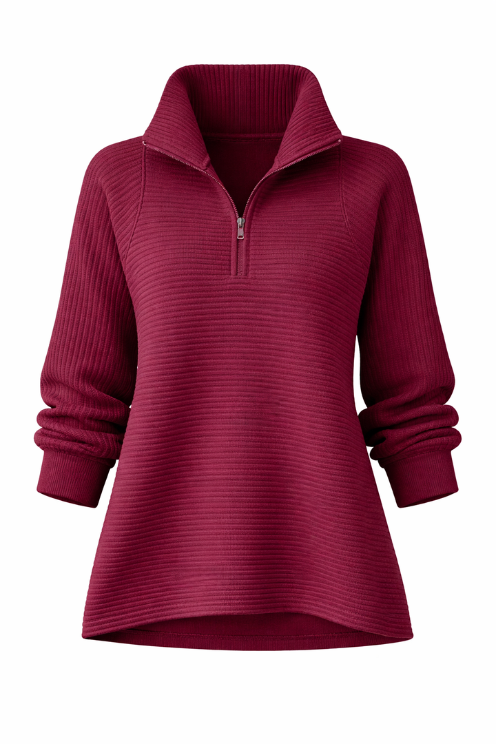 Elise | V-Neck Zip Sweater