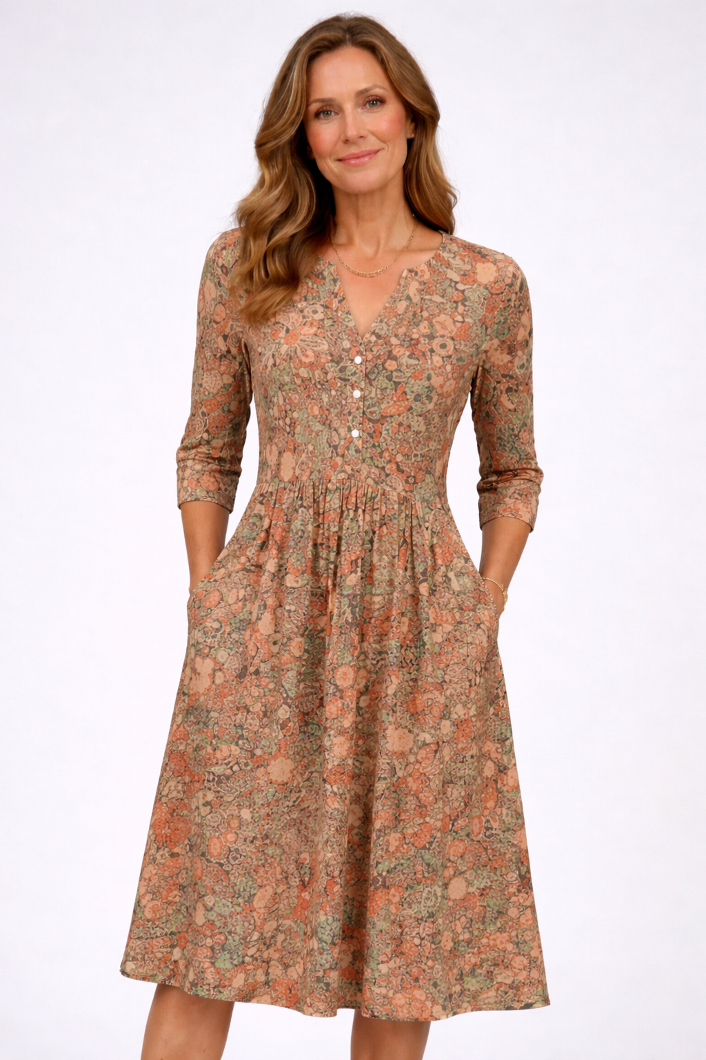 Elena | Flattering Everyday Midi Dress
