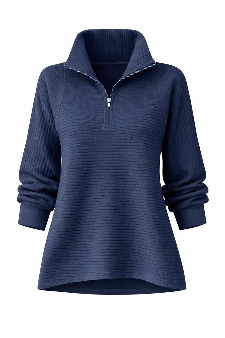 Elise | V-Neck Zip Sweater