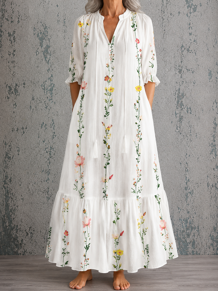 Charlotte™ | Blossom Linen Dress