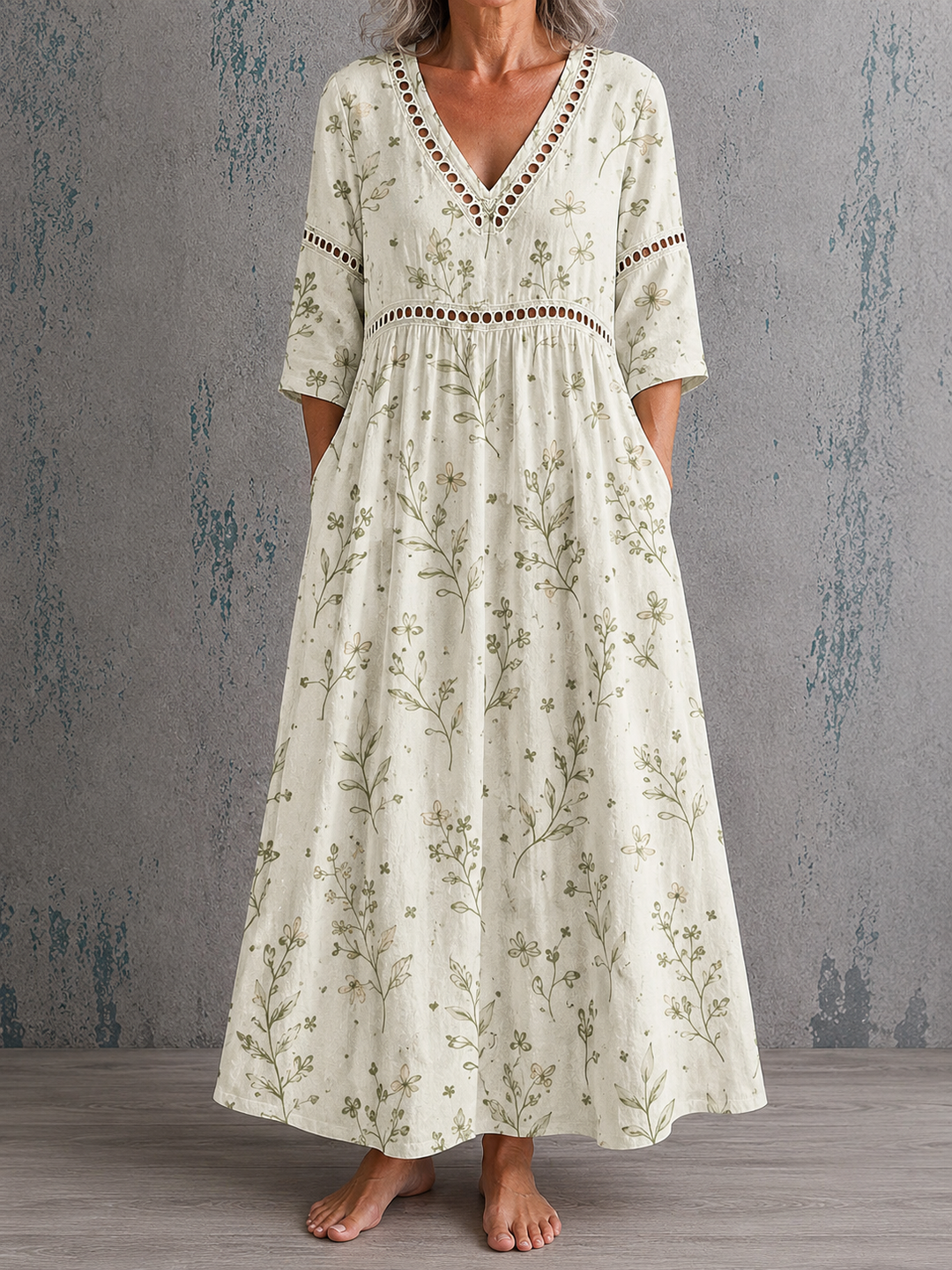 Dorothy | Floral Linen Maxi Dress