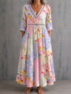 Rosemary | Floral Linen Maxi Dress