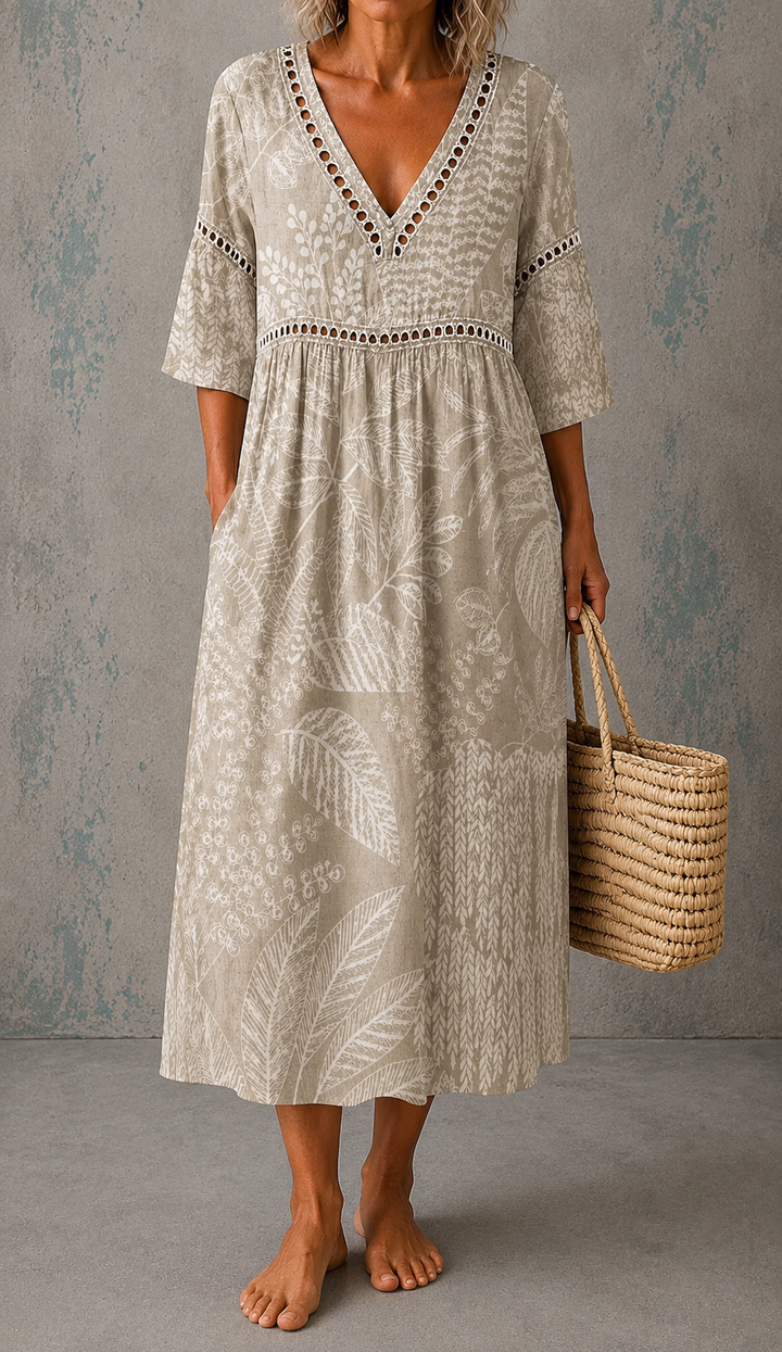 Hazel™ | Wildflower Linen Dress