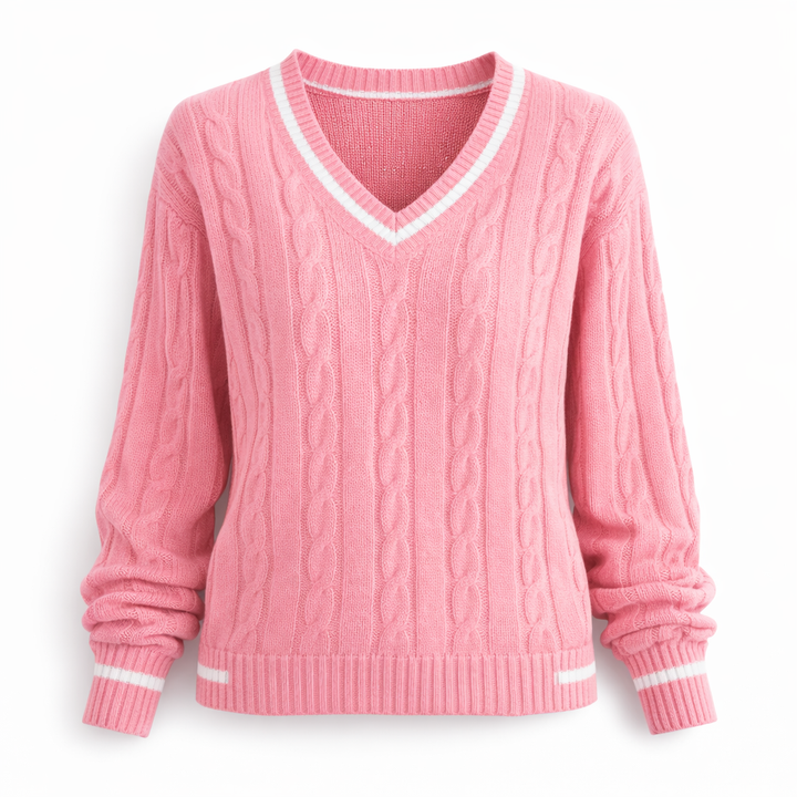 Sienna | Cable-Knit V-Neck Sweater