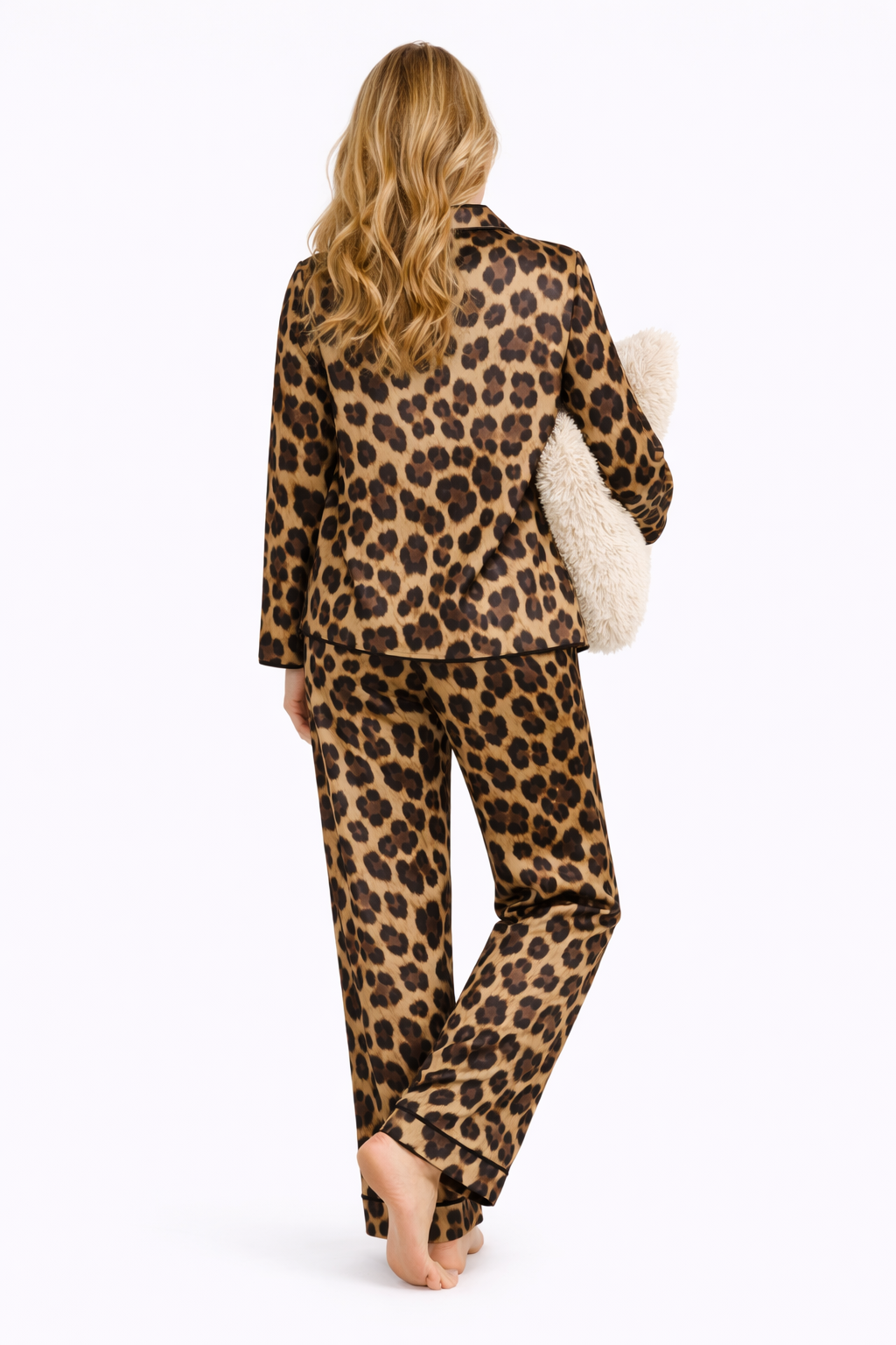 Amelia | Leopard Satin Lounge Set