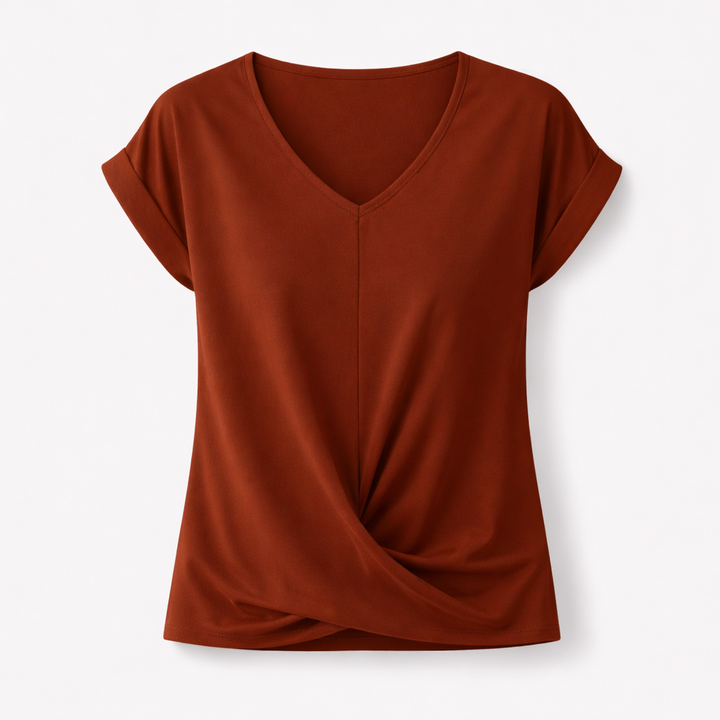 Zinnia | Casual Twist Front T-Shirt
