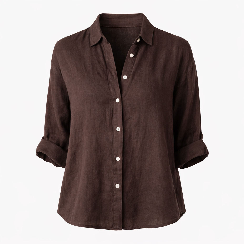 Madeline | Classic Linen Button Blouse