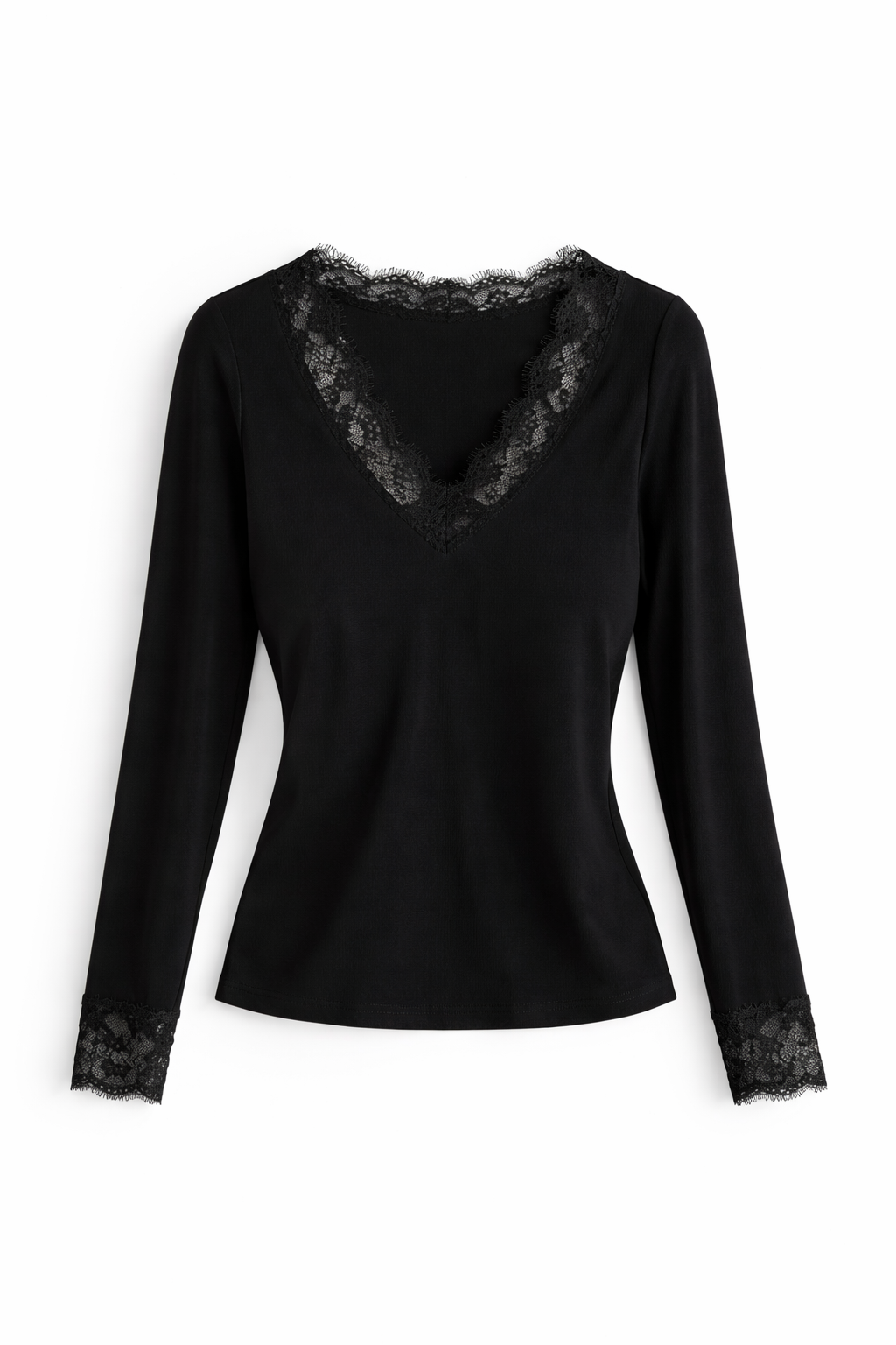 Elodie™ | Elegant Lace V-Neck Top