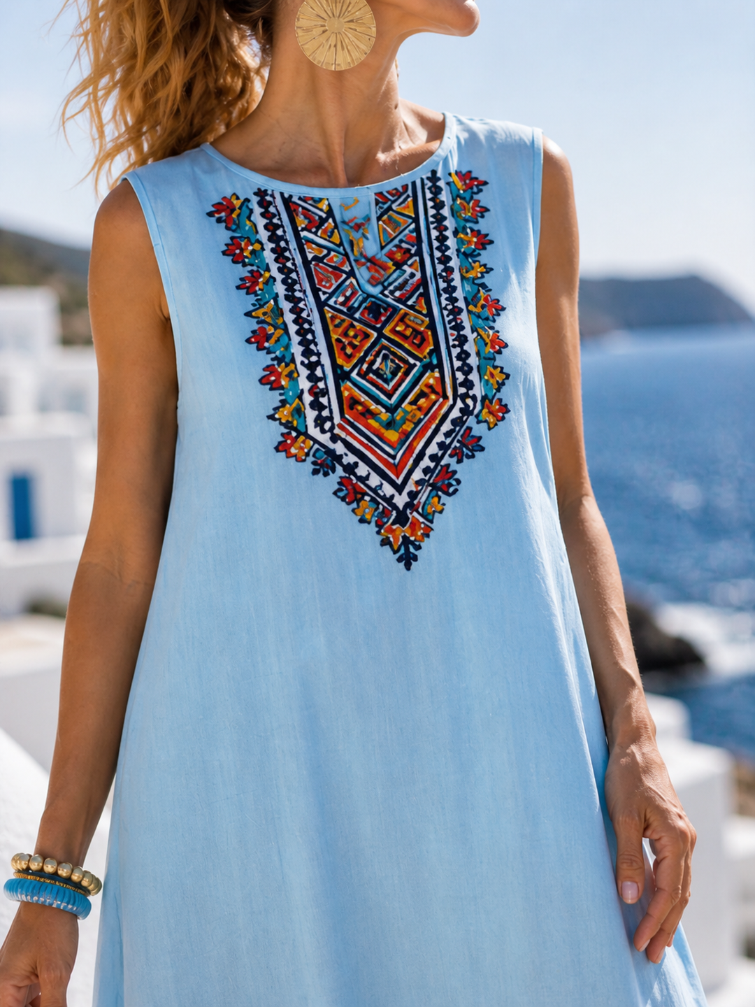 ISLA™ | Aegean Embroidered Breeze Dress
