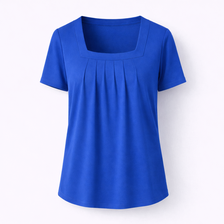 Harper | Pleated Square Neck Top