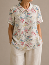 Alice™ | Linen Floral Blouse