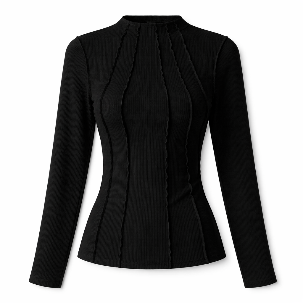 Elara | Sculpted Ribbed Top