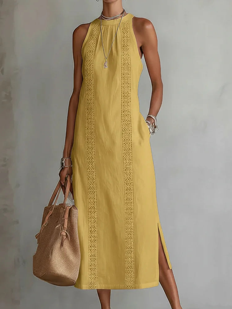 Sofia | Lace Linnen Dress