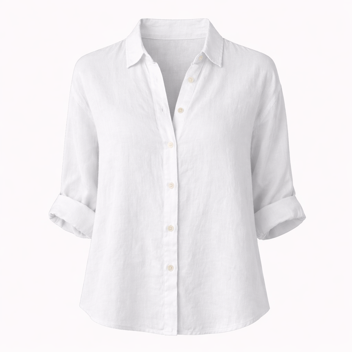 Madeline | Classic Linen Button Blouse