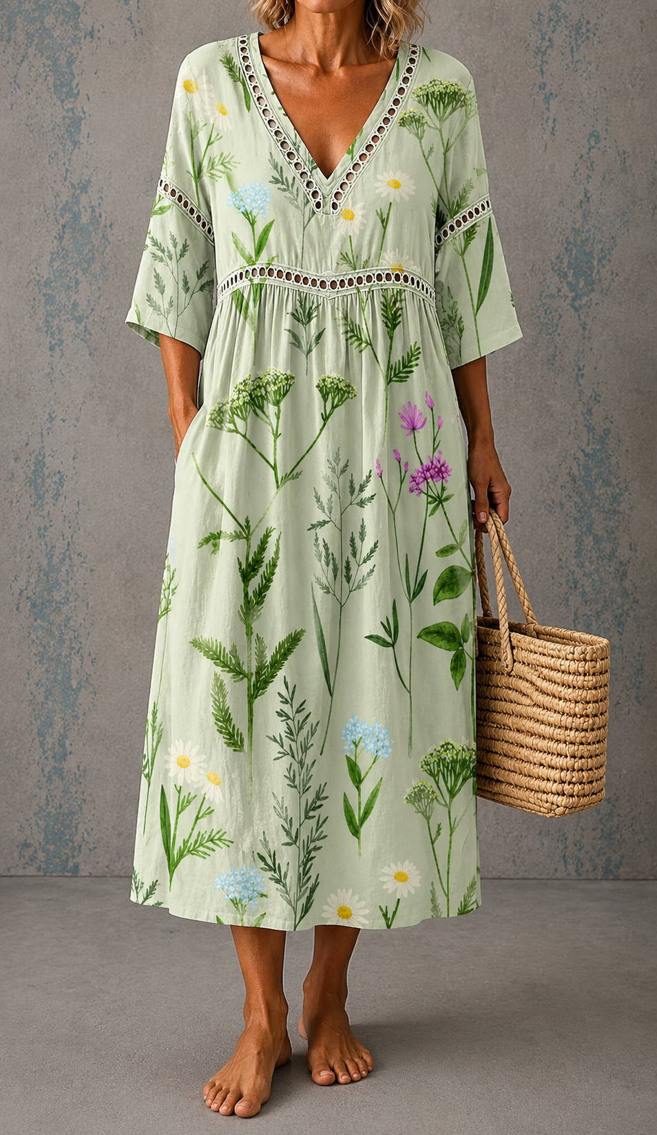 Nora™ | Wildflower Linen Dress