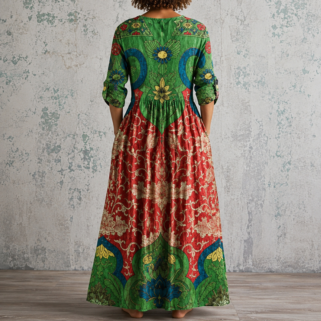 JUDITH | VINTAGE FLORAL MAXI DRESS