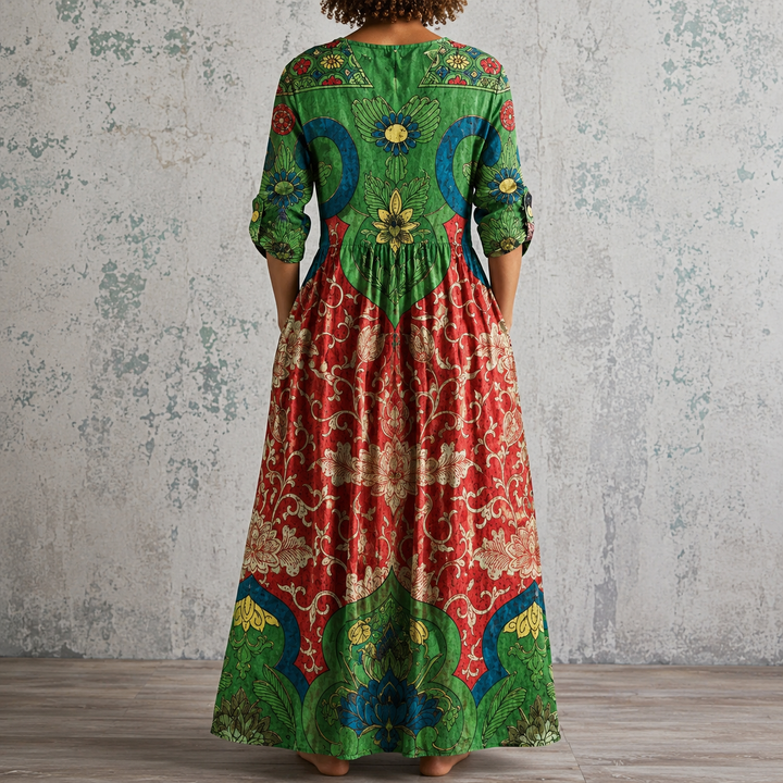JUDITH | VINTAGE FLORAL MAXI DRESS