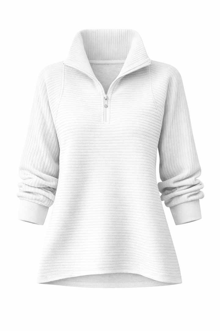 Elise | V-Neck Zip Sweater