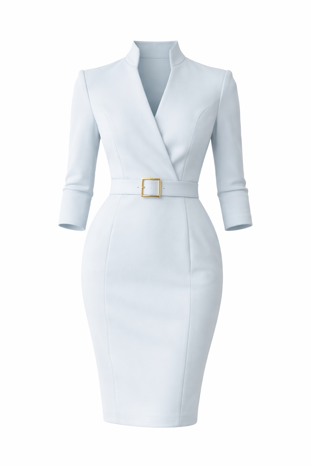 Victoria | Elegant Belted Collar Dress