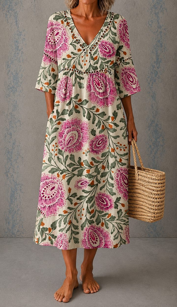 Violet™ | Wildflower Linen Dress