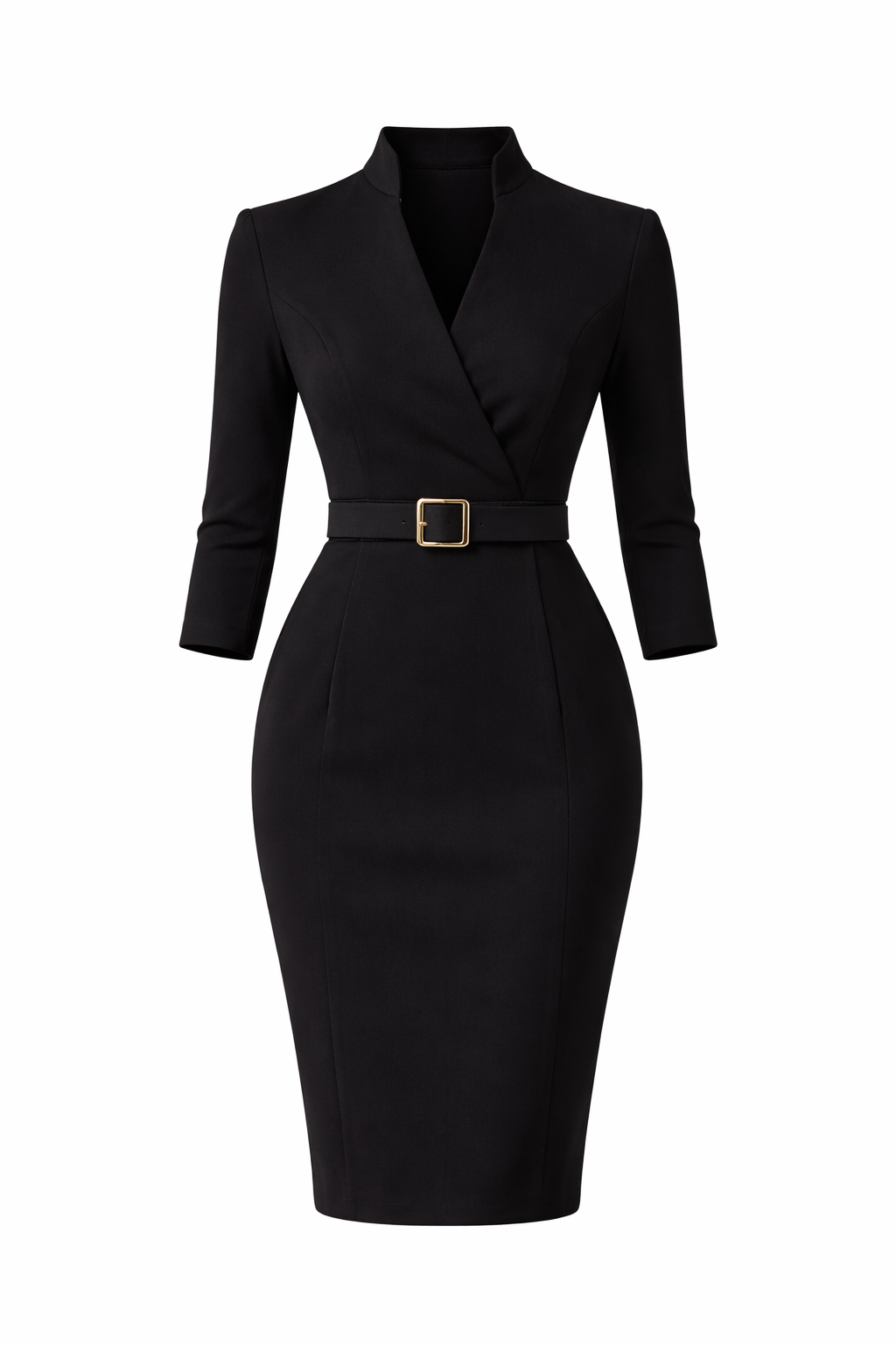 Victoria | Elegant Belted Collar Dress