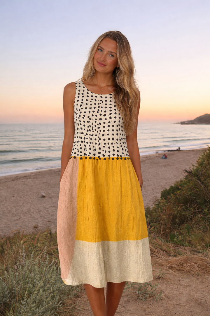 Amelia | Polka Dot Midi Dress