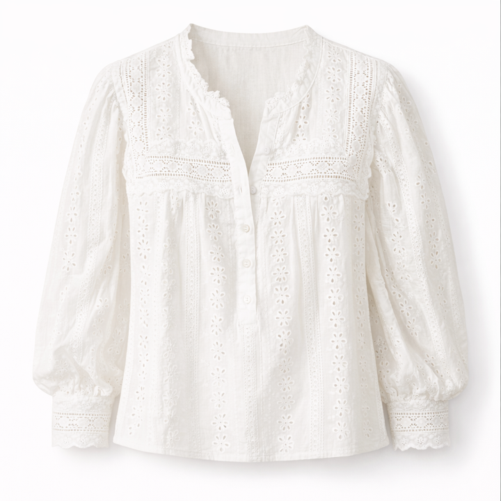 Olivia | Lace Embroidered Blouse