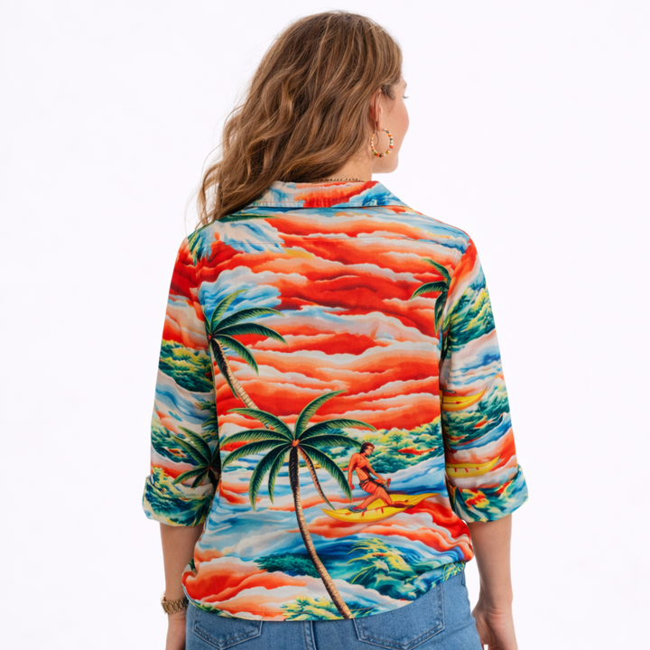 Camille™ | Tropical Print Blouse