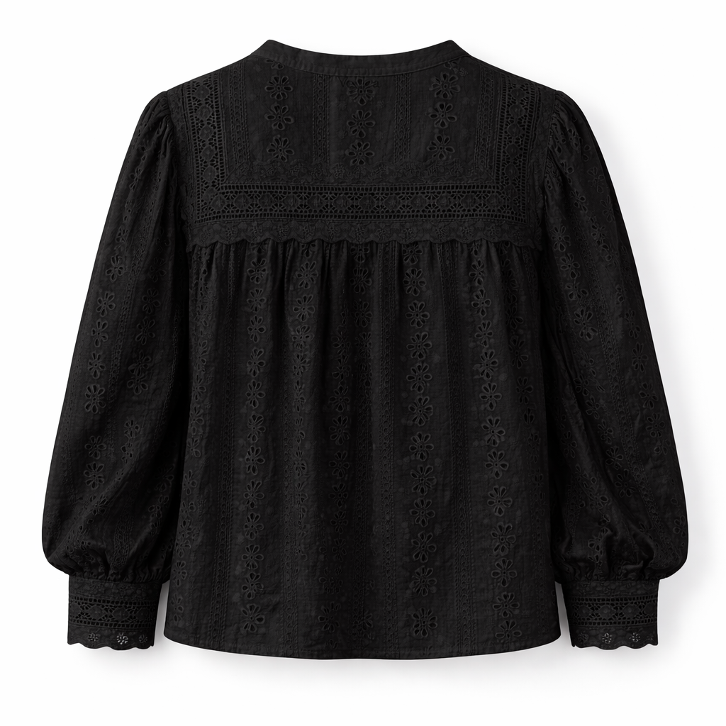 Olivia | Lace Embroidered Blouse