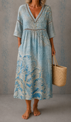 Rosalie™ | Wildflower Linen Dress
