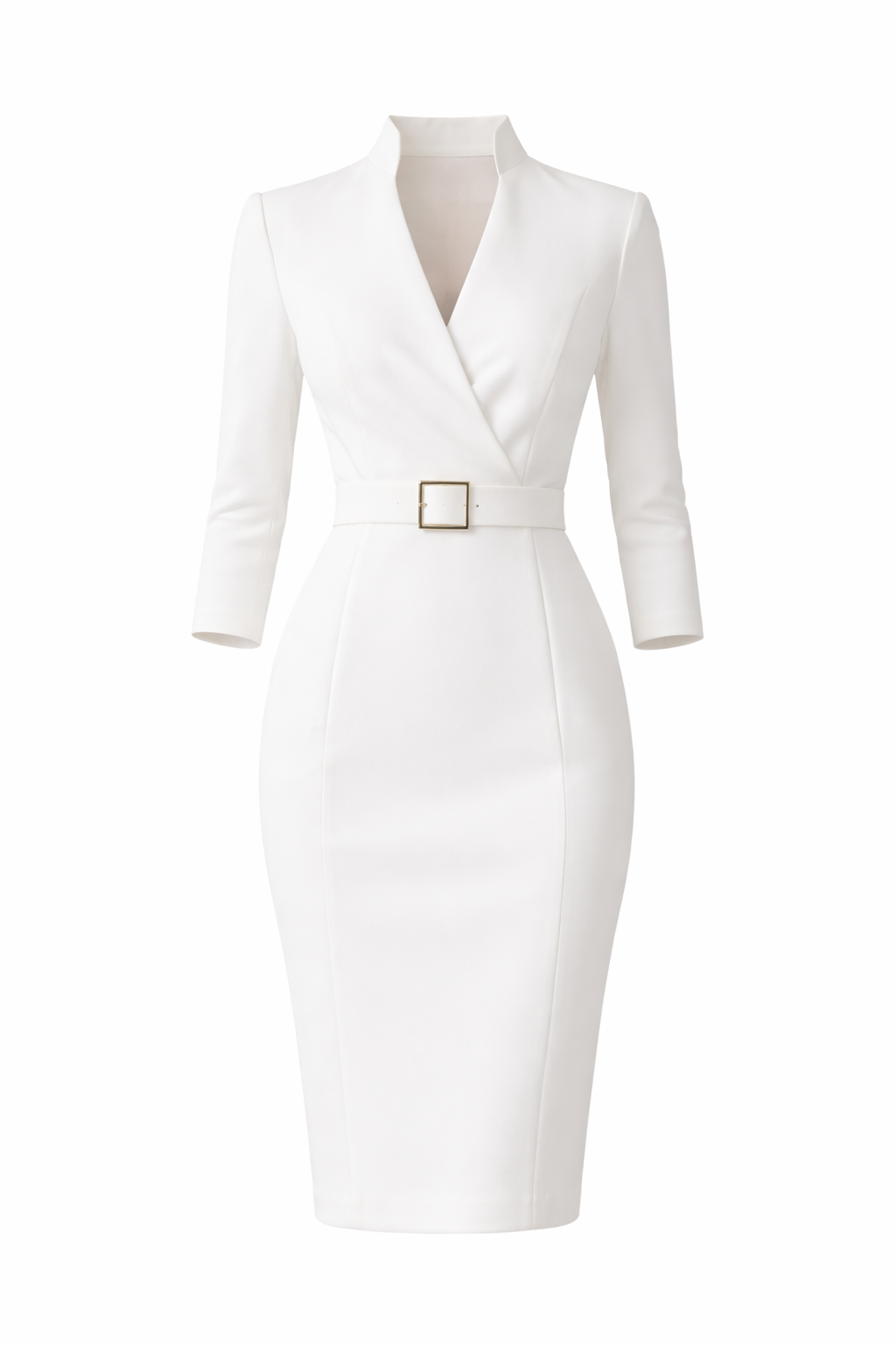 Victoria | Elegant Belted Collar Dress
