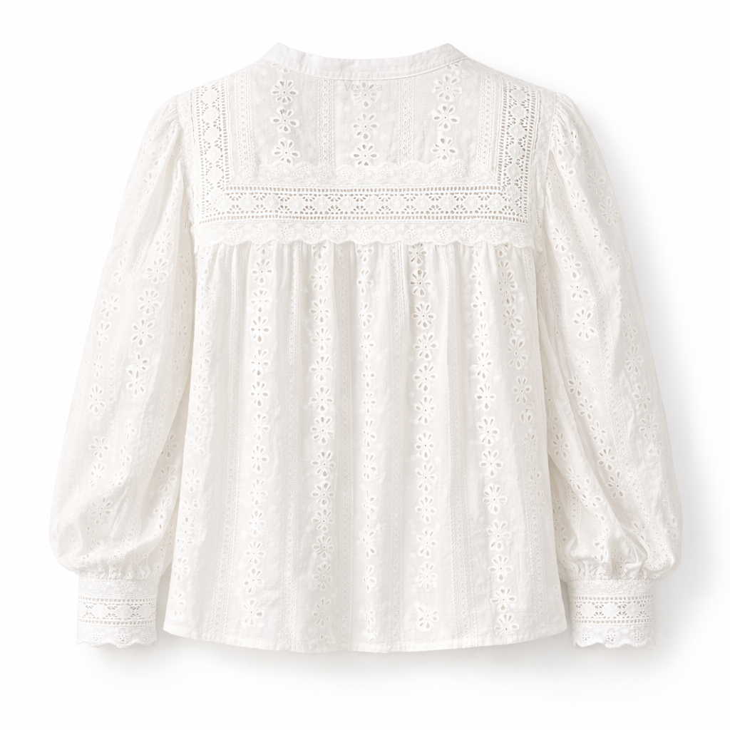 Olivia | Lace Embroidered Blouse