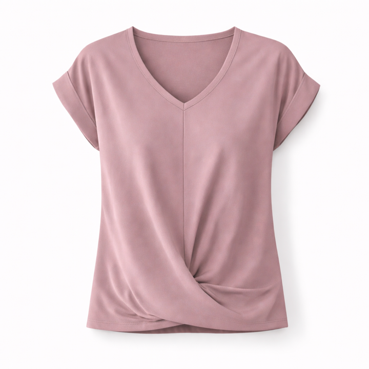 Zinnia | Casual Twist Front T-Shirt