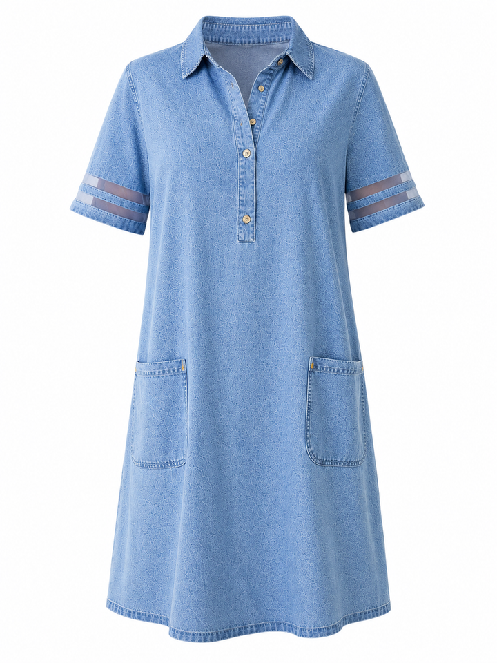 NOÉLINE™ | Figure Flattering Denim Dress