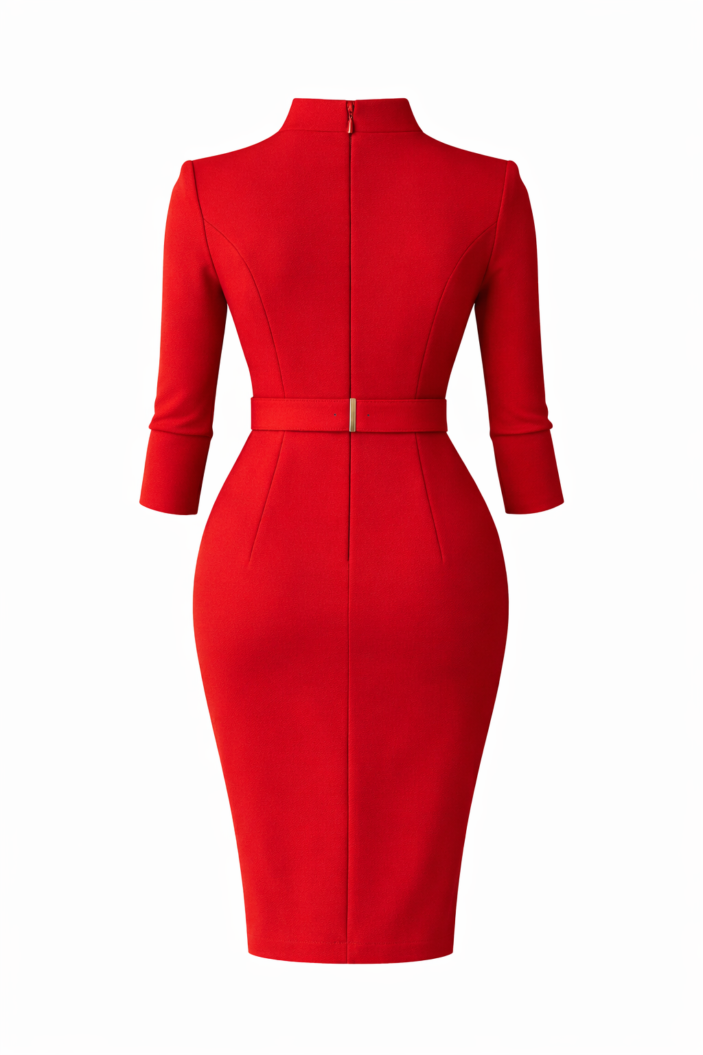 Victoria | Elegant Belted Collar Dress
