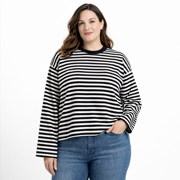 Claire | Striped Long Sleeve Top