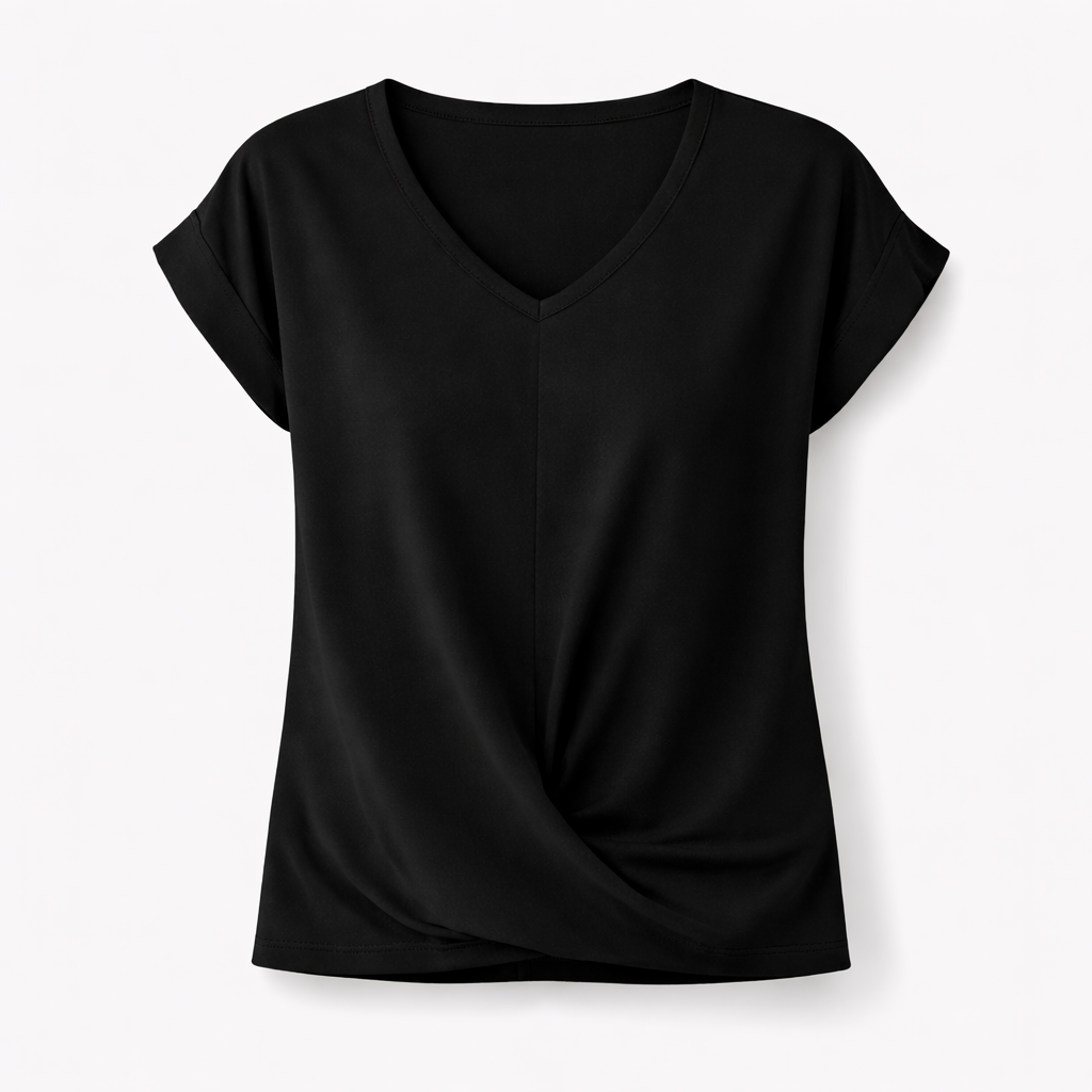 Zinnia | Casual Twist Front T-Shirt