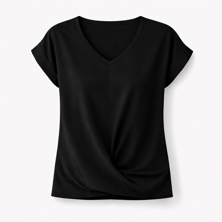 Zinnia | Casual Twist Front T-Shirt