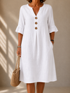Audrey™ | Linen Button Dress