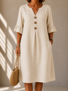 Eleanor™ | Linen Button Dress