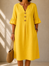 Charlotte™ | Linen Button Dress
