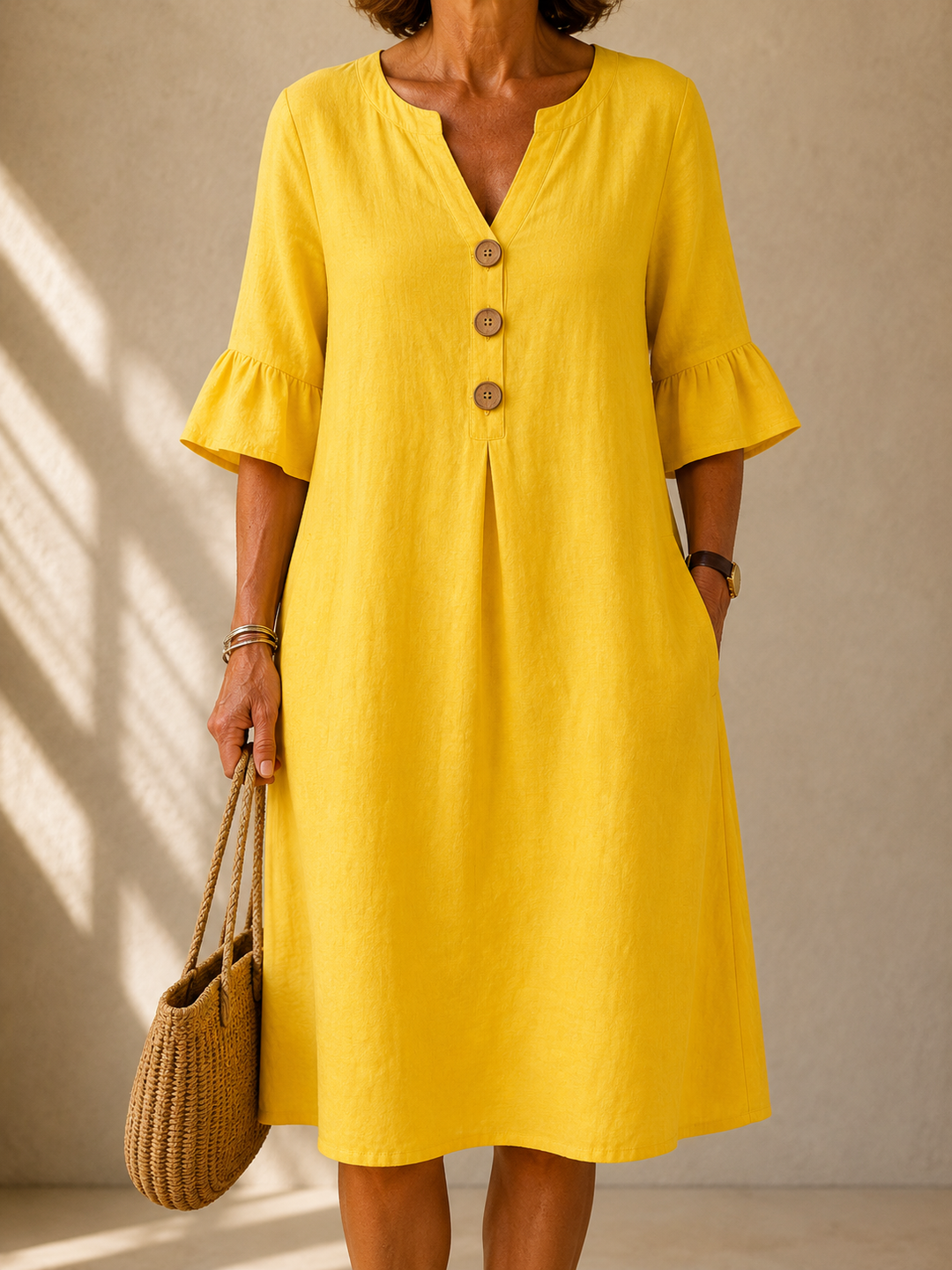 Charlotte™ | Linen Button Dress
