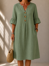 Margaret™ | Linen Button Dress